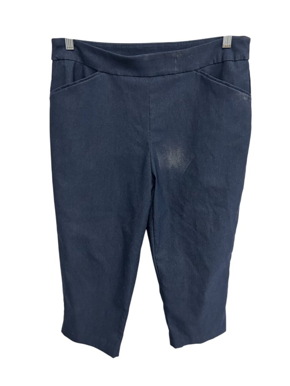 Time And Tru Large Dark Wash Denim Capri Pants Stretch Minimalist Naturecore